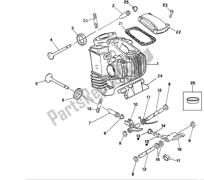 Todas las partes para Cabeza De Cilindro de Ducati Supersport 900 SS USA 1991